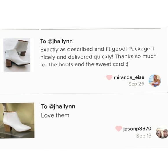 White chunky heel ankle bootie - Picture 2 of 8